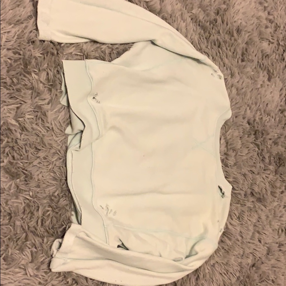 Ripped mint long sleeve